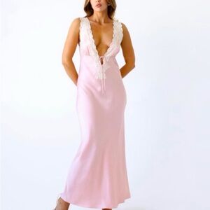 NWT Rumored Venice Maxi Dress Baby Pink